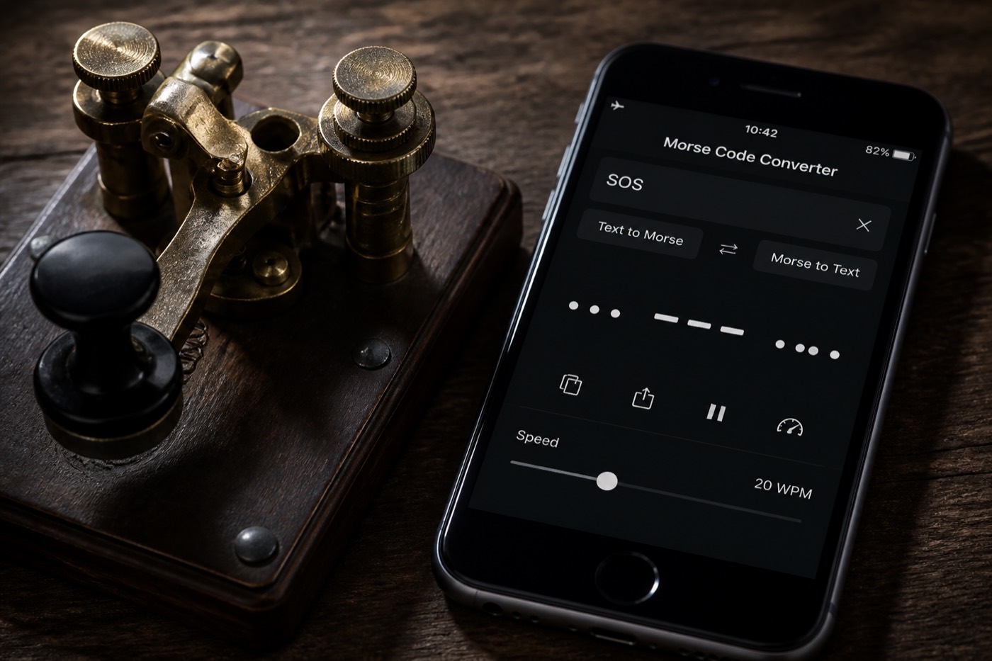 Morse code converter remapping tattoo dots and log excerpts into English.